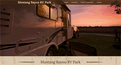 Desktop Screenshot of mustangbayourvpark.com